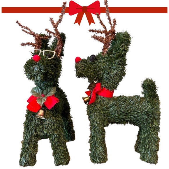 Adorable Topiary Christmas Reindeer - Picture 1 of 16